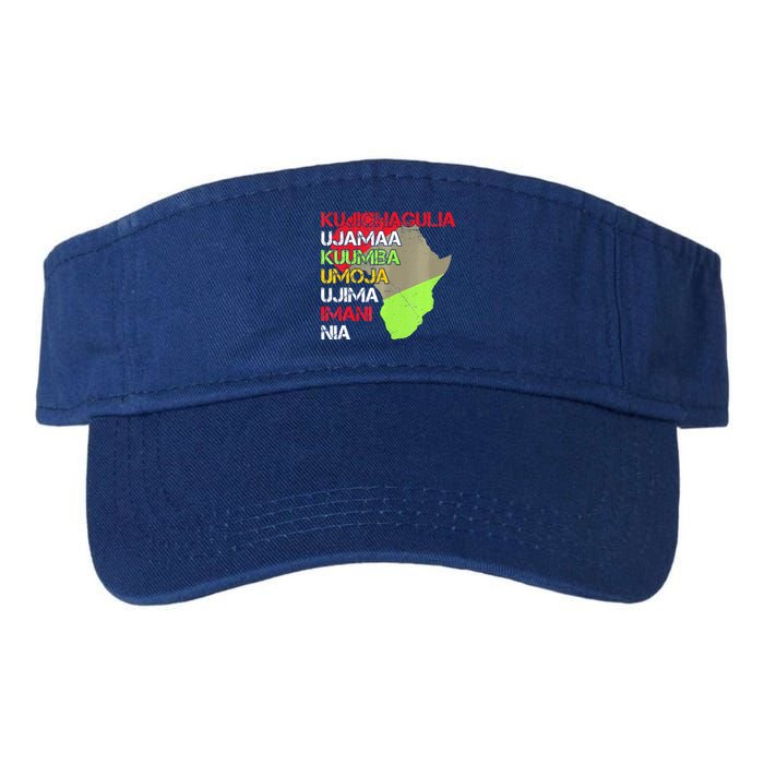 Happy Kwanzaa Africa Map 7 Seven Principles Celebration  Valucap Bio-Washed Visor