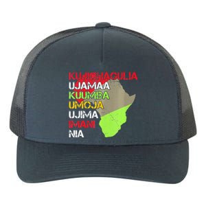 Happy Kwanzaa Africa Map 7 Seven Principles Celebration  Yupoong Adult 5-Panel Trucker Hat