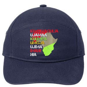 Happy Kwanzaa Africa Map 7 Seven Principles Celebration  7-Panel Snapback Hat