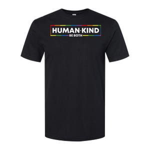 Human Kind Be Both LGBTQ Ally Pride Rainbow Positive Message Softstyle CVC T-Shirt