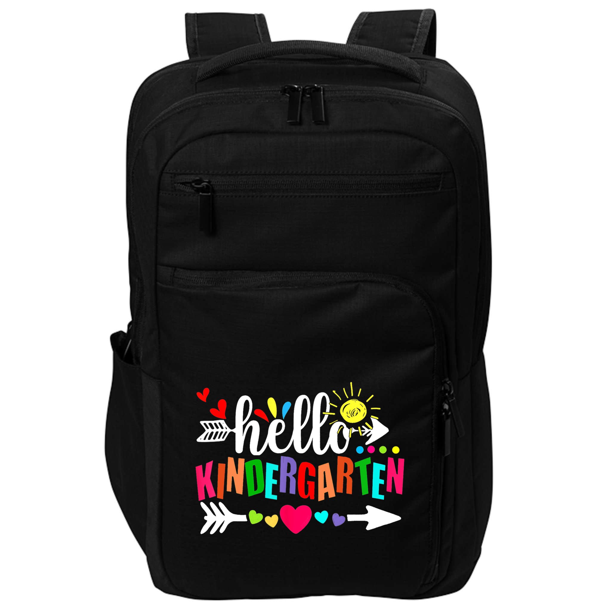 Hello Kindergarten Back To School Teachers First Day Impact Tech Backpack