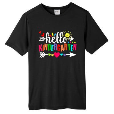 Hello Kindergarten Back To School Teachers First Day Tall Fusion ChromaSoft Performance T-Shirt