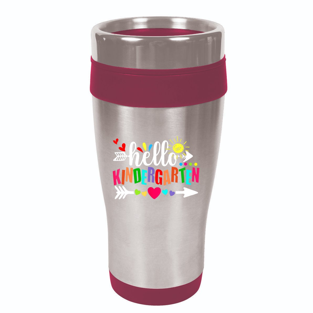 Hello Kindergarten Back To School Teachers First Day 16oz Travel Tumbler