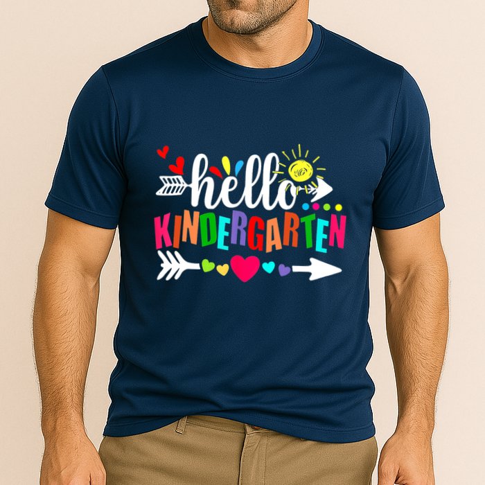 Hello Kindergarten Back To School Teachers First Day Cooling Performance Crew T-Shirt