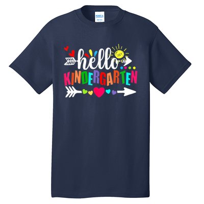 Hello Kindergarten Back To School Teachers First Day Tall T-Shirt