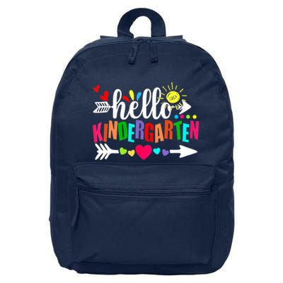 Hello Kindergarten Back To School Teachers First Day 16 in Basic Backpack