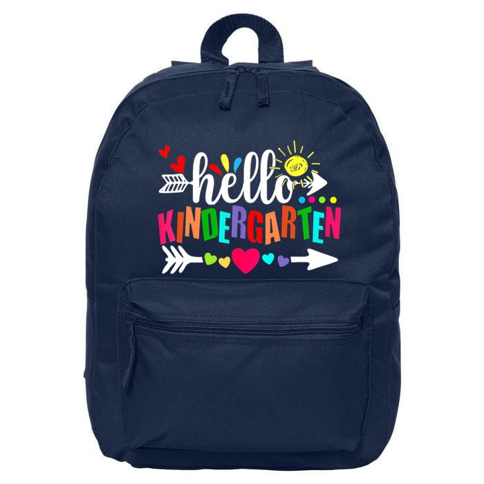 Hello Kindergarten Back To School Teachers First Day 16 in Basic Backpack