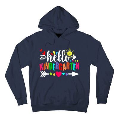 Hello Kindergarten Back To School Teachers First Day Tall Hoodie