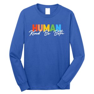 Hu Kind Be Both Lgbtq Pride Hukind Rainbow Funny Gift Long Sleeve Shirt