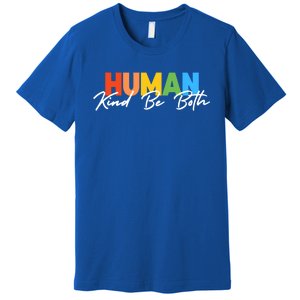 Hu Kind Be Both Lgbtq Pride Hukind Rainbow Funny Gift Premium T-Shirt