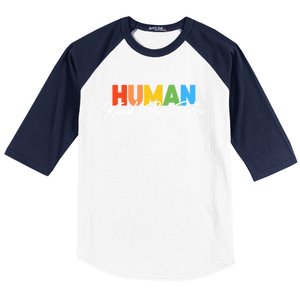 Hu Kind Be Both Lgbtq Pride Hukind Rainbow Funny Gift Baseball Sleeve Shirt