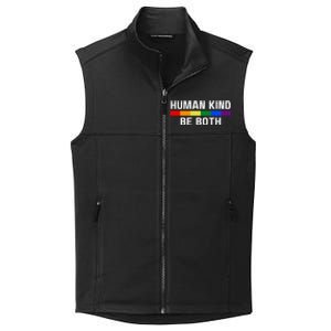 Human Kind Be Both LGBTQ Ally Pride Rainbow Positive Message Collective Smooth Fleece Vest