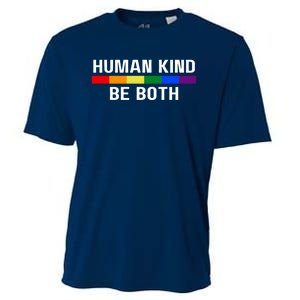 Human Kind Be Both LGBTQ Ally Pride Rainbow Positive Message Cooling Performance Crew T-Shirt