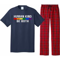 Human Kind Be Both LGBTQ Ally Pride Rainbow Positive Message Pajama Set