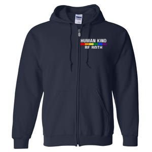 Human Kind Be Both LGBTQ Ally Pride Rainbow Positive Message Full Zip Hoodie