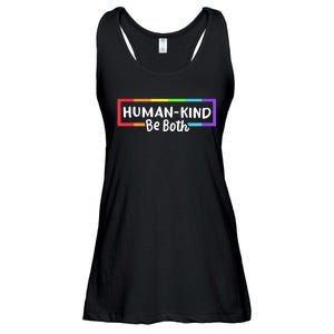 Human Kind Be Both LGBTQ Ally Pride Rainbow Positive Message Ladies Essential Flowy Tank