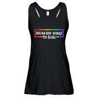 Human Kind Be Both LGBTQ Ally Pride Rainbow Positive Message Ladies Essential Flowy Tank