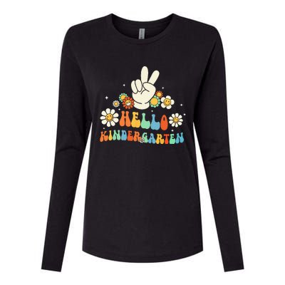 Hello Kindergarten Back to School Kindergarten Teacher Womens Cotton Relaxed Long Sleeve T-Shirt