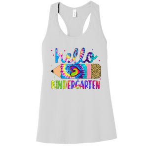 Hello Kindergarten Back To School Teachers Women's Racerback Tank