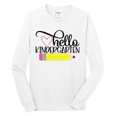 Hello Kindergarten Back to School Teacher Student Gift Tall Long Sleeve T-Shirt