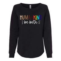 Human Kind Be Both Equality Humankind Kindness Peace Womens California Wash Sweatshirt