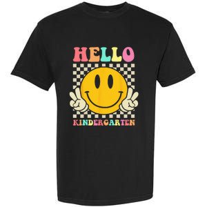 Hello Kindergarten Back To School Groovy Teacher Student Garment-Dyed Heavyweight T-Shirt