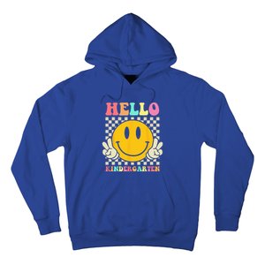 Hello Kindergarten Back To School Groovy Teacher Student Hoodie