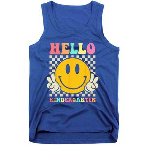 Hello Kindergarten Back To School Groovy Teacher Student Tank Top