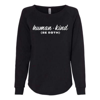 Human Kind Be Both Lgbt Black Pride Equality Kindness Gift Womens California Wash Sweatshirt