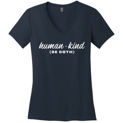 Human Kind Be Both Lgbt Black Pride Equality Kindness Gift Women's V-Neck T-Shirt