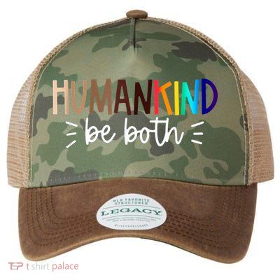 Human Kind Be Both Equality Humankind Kindness Peace Legacy Tie Dye Trucker Hat
