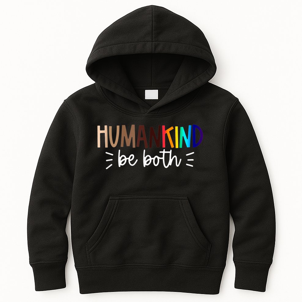 Human Kind Be Both Equality Humankind Kindness Peace Kids Hoodie