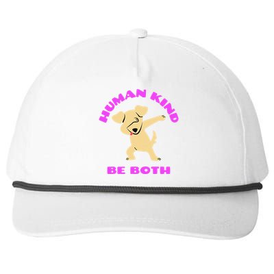 Human Kind Be Both Rainbow Flag Pride Lgbt Snapback Five-Panel Rope Hat