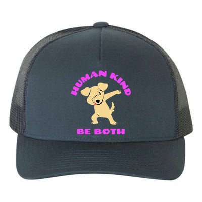 Human Kind Be Both Rainbow Flag Pride Lgbt Yupoong Adult 5-Panel Trucker Hat