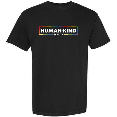 Human Kind Be Both Lgbtq Ally Pride Rainbow Positive Message Gift Garment-Dyed Heavyweight T-Shirt