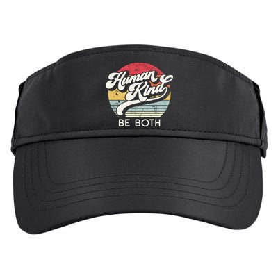 Human Kind Be Both Equality Kindness Humankind Retro Funny Gift Adult Drive Performance Visor