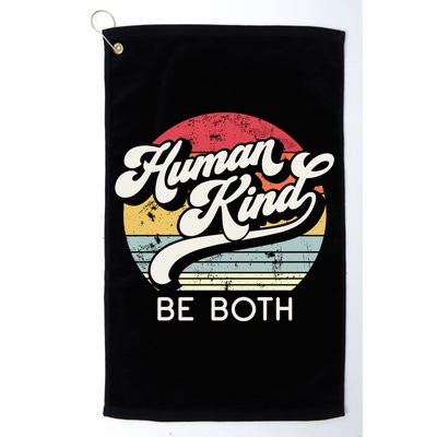Human Kind Be Both Equality Kindness Humankind Retro Funny Gift Golf Towel