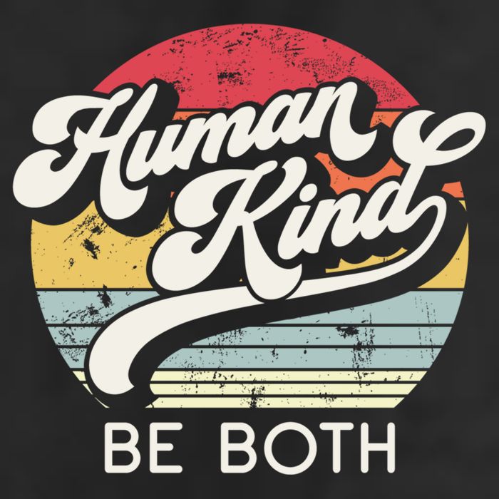 Human Kind Be Both Equality Kindness Humankind Retro Funny Gift Golf Towel