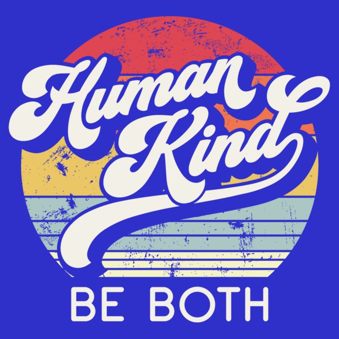 Human Kind Be Both Equality Kindness Humankind Retro Funny Gift Button