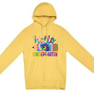 Hello Kindergarten Back To School Teachers Premium Pullover Hoodie