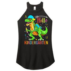 Hello Kindergarten Back To School Dinosaur Design. Women's Perfect Tri Rocker Tank