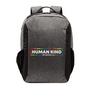 Human Kind Be Both Lgbtq Ally Pride Rainbow Positive Message Vector Backpack