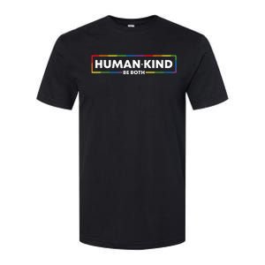 Human Kind Be Both Ally Pride Rainbow Positive Message Softstyle CVC T-Shirt