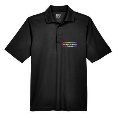 Human Kind Be Both Rainbow Flag Pride Month Ally Men's Origin Performance Pique Polo