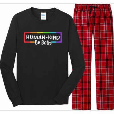 Human Kind Be Both Rainbow Flag Pride Month Ally Long Sleeve Pajama Set