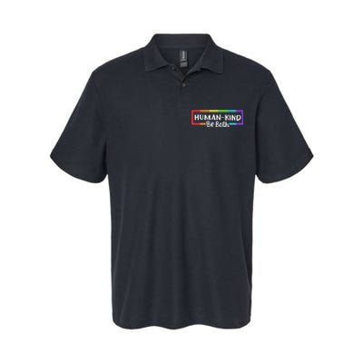 Human Kind Be Both Rainbow Flag Pride Month Ally Softstyle Adult Sport Polo