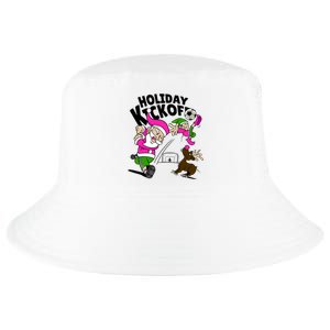 Holiday Kickoff Christmas Santa Elf Reindeer Funny Soccer Cool Comfort Performance Bucket Hat