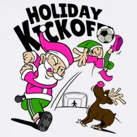 Holiday Kickoff Christmas Santa Elf Reindeer Funny Soccer Doggie Tank