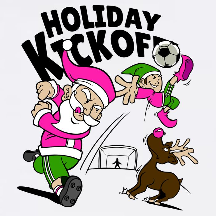 Holiday Kickoff Christmas Santa Elf Reindeer Funny Soccer Doggie Tank