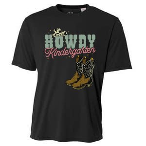 Howdy Kindergarten Cowgirl Cowboy Teacher Kindergarten Cooling Performance Crew T-Shirt